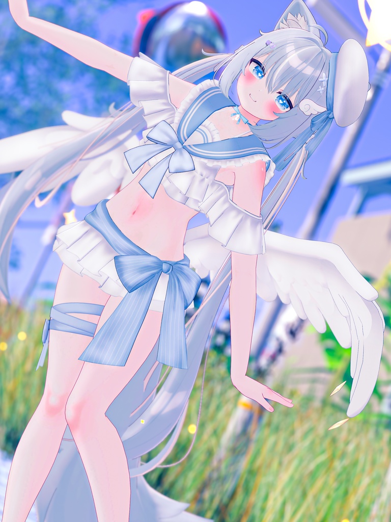 【45アバター対応】フリルマリンビキニ