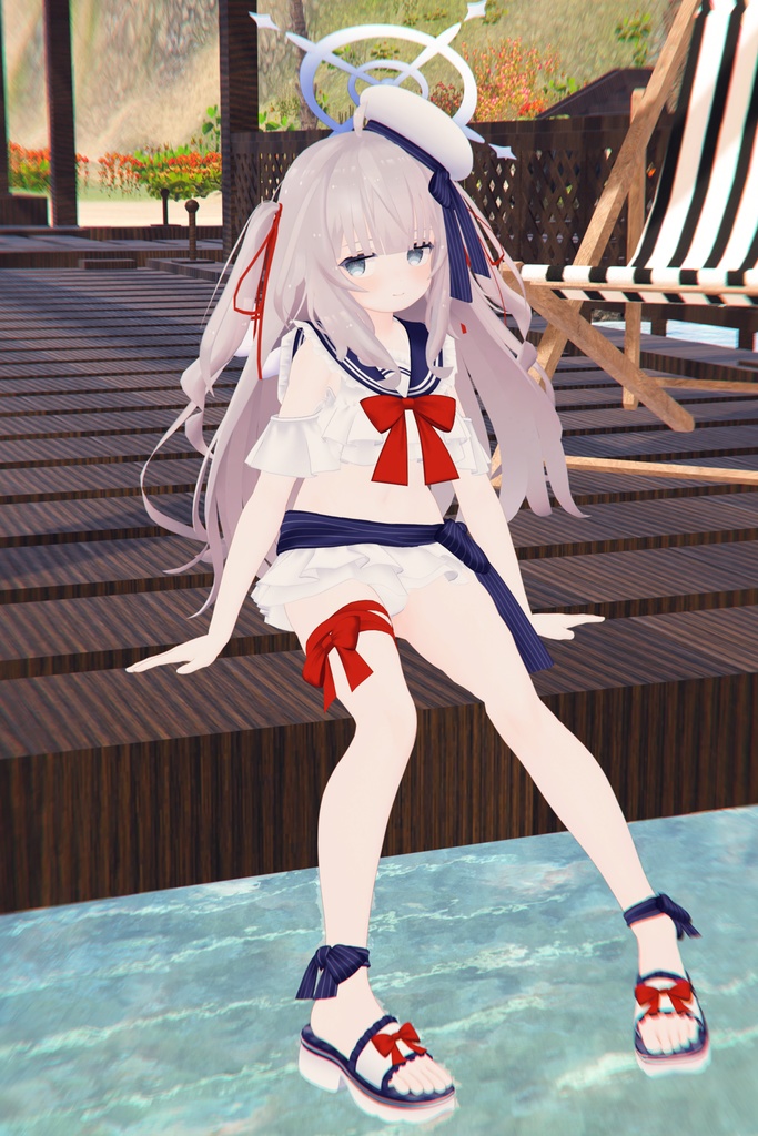 【45アバター対応】フリルマリンビキニ