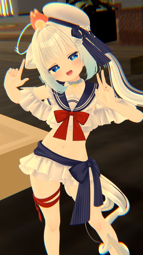 【45アバター対応】フリルマリンビキニ