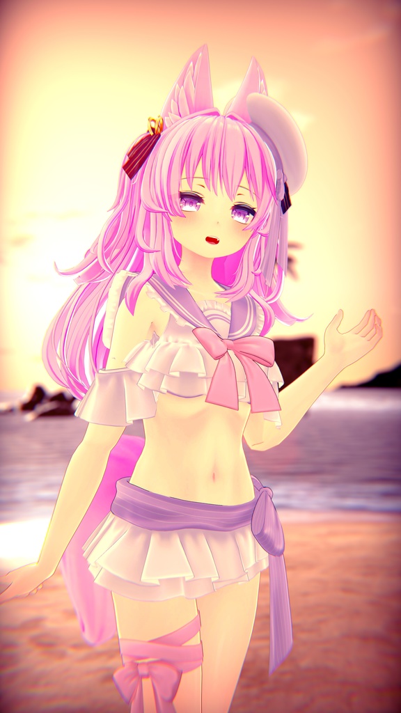 【45アバター対応】フリルマリンビキニ