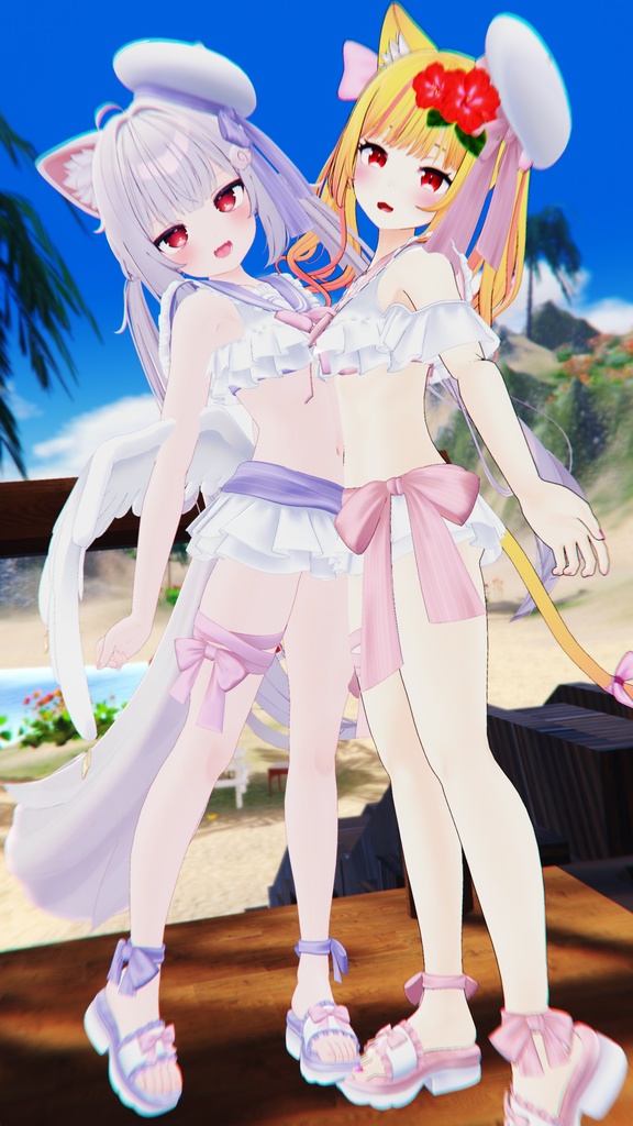 【45アバター対応】フリルマリンビキニ