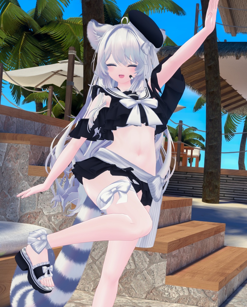 【45アバター対応】フリルマリンビキニ