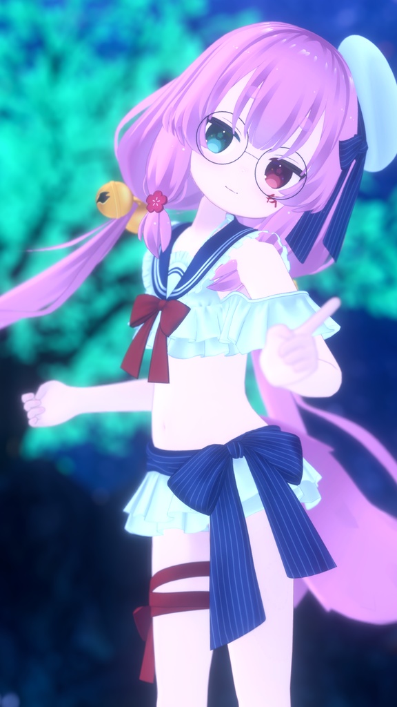 【45アバター対応】フリルマリンビキニ