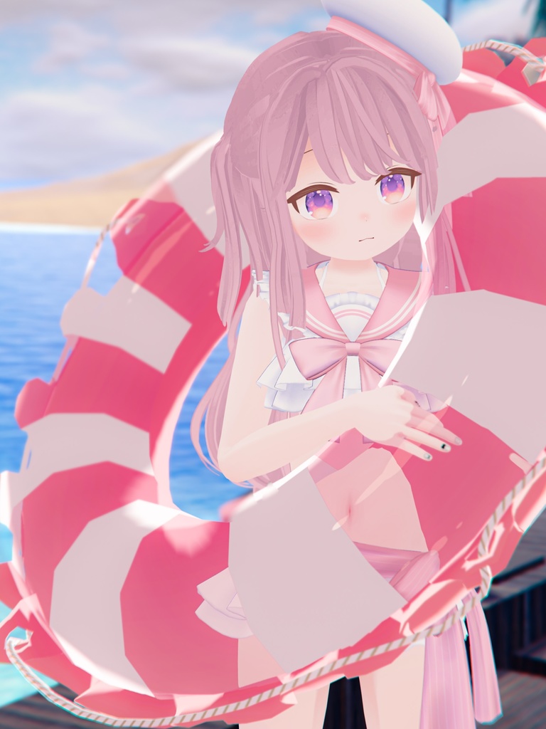 【45アバター対応】フリルマリンビキニ