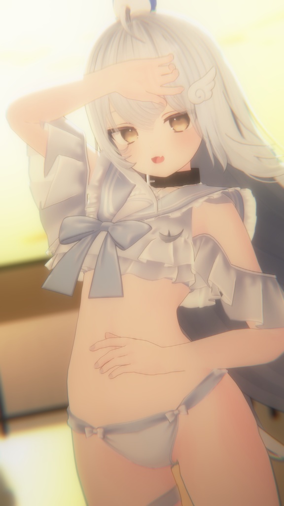 【45アバター対応】フリルマリンビキニ