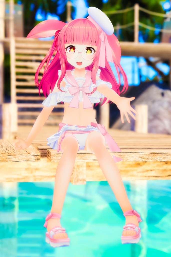 【45アバター対応】フリルマリンビキニ