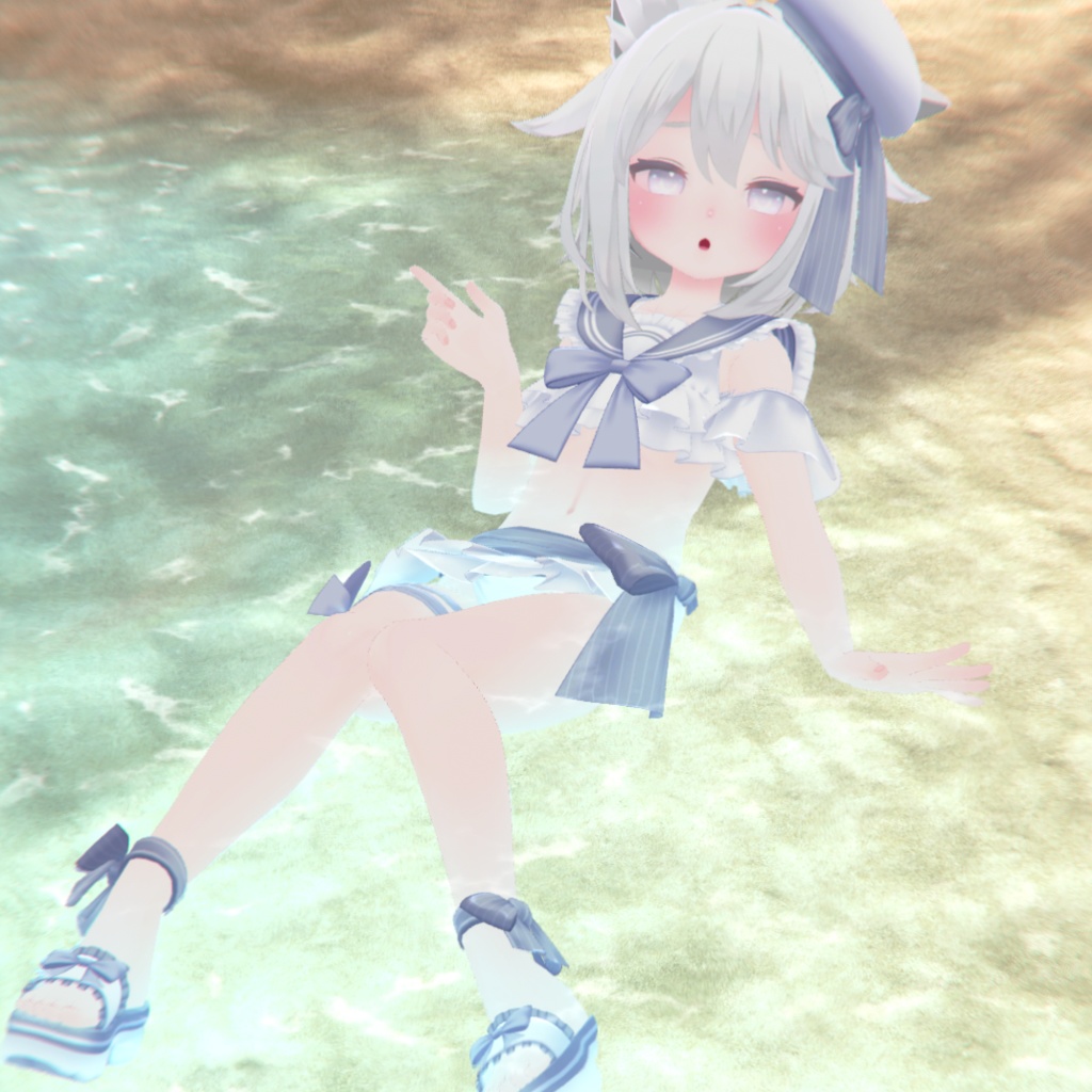 【45アバター対応】フリルマリンビキニ