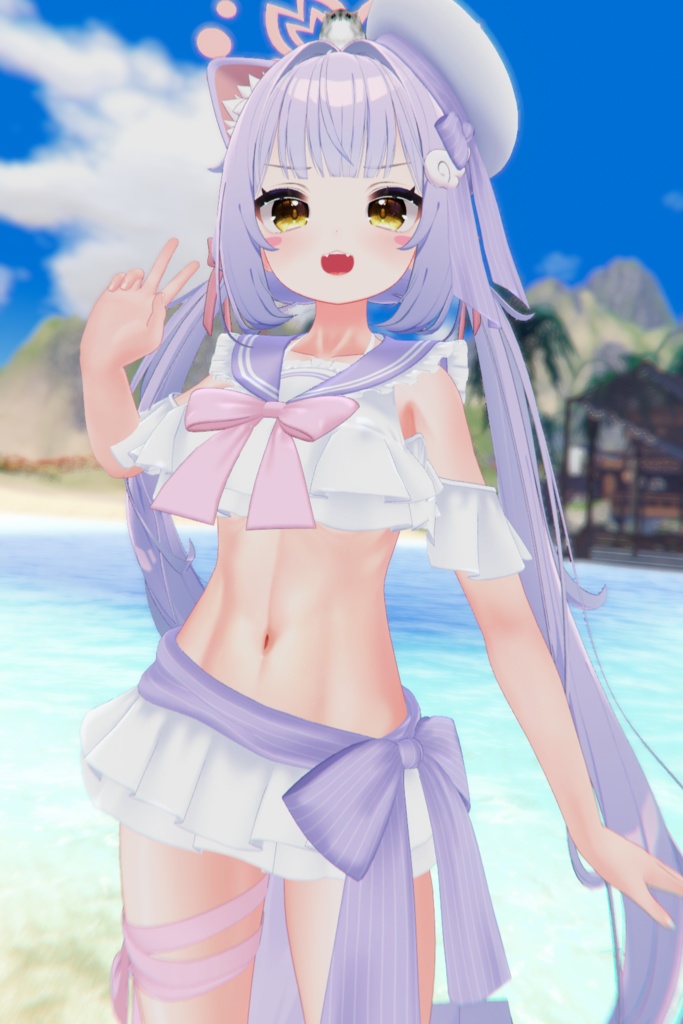 【45アバター対応】フリルマリンビキニ