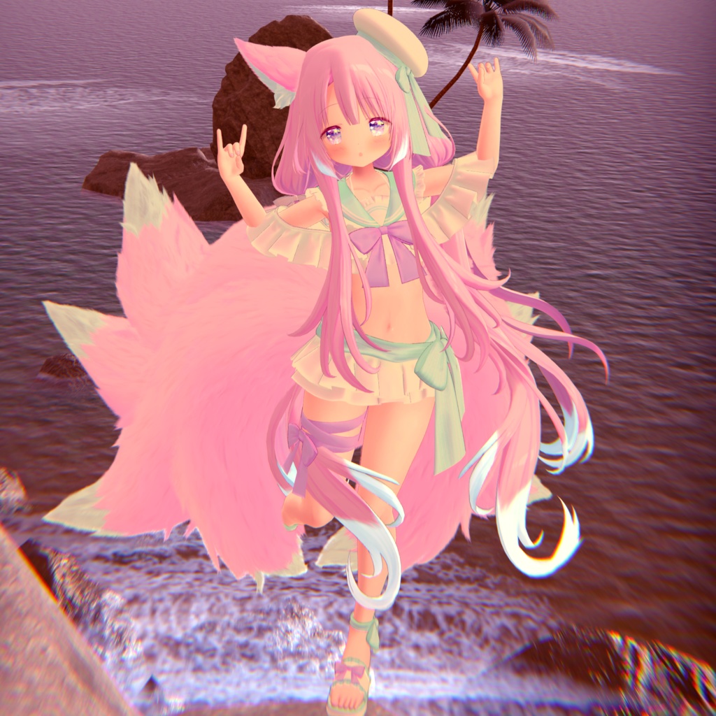 【45アバター対応】フリルマリンビキニ