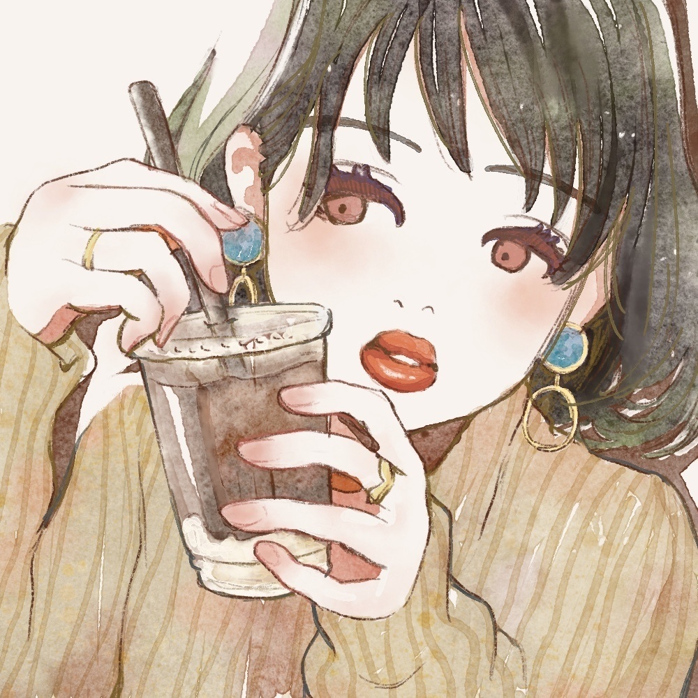 SNSなどで使える水彩画風アイコン作成します