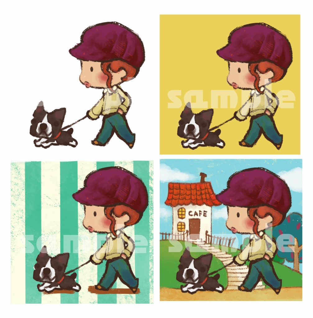 オリジナルで絵本みたいなアイコン作成します