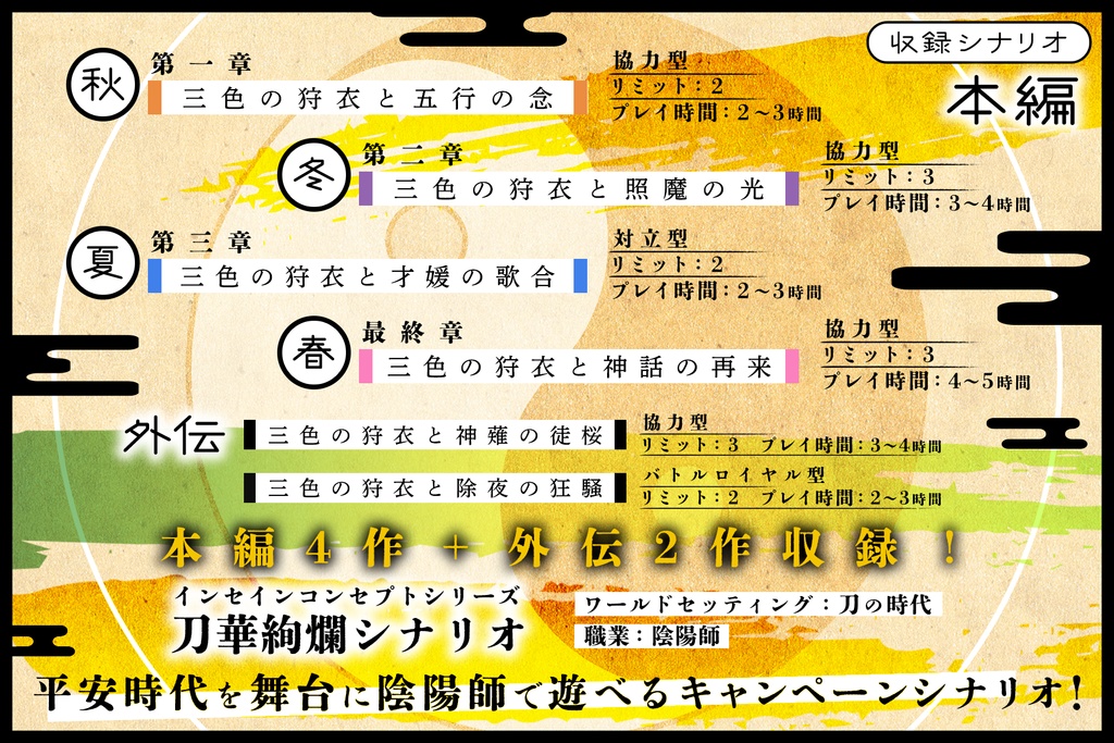 【インセイン】三色狩衣縁起