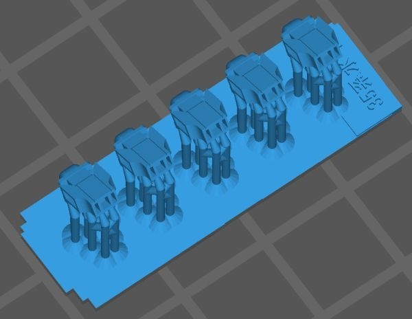 K社 HO 35系客車用トイレ流し管5ヶセット(水平カット)(3Dプリント、パーツ)