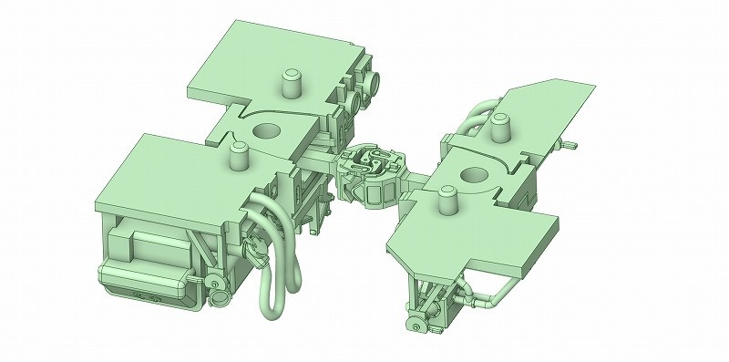 トラム社 HO ユーロライナー中間用車端パーツ(一編成分)