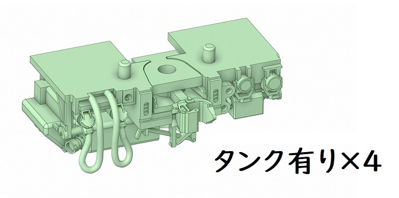 トラム社 HO ユーロライナー中間用車端パーツ(一編成分)