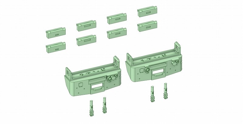 K社 HO EF65向けF型スカート1両分