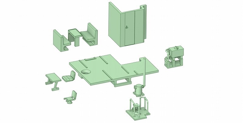 K社 HO ヨ8000内装パーツ