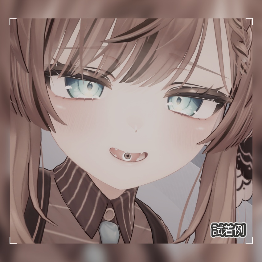 【VRChat向け】目玉舌ピアス【ハロウィン改変向け】