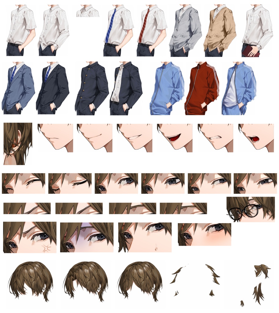 男子高校生立ち絵メーカー