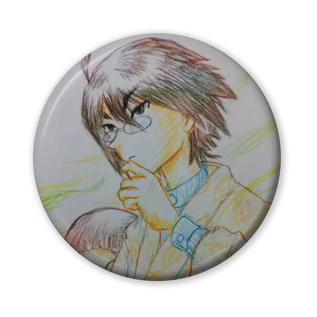 糸色望缶バッチ５６ｍｍ