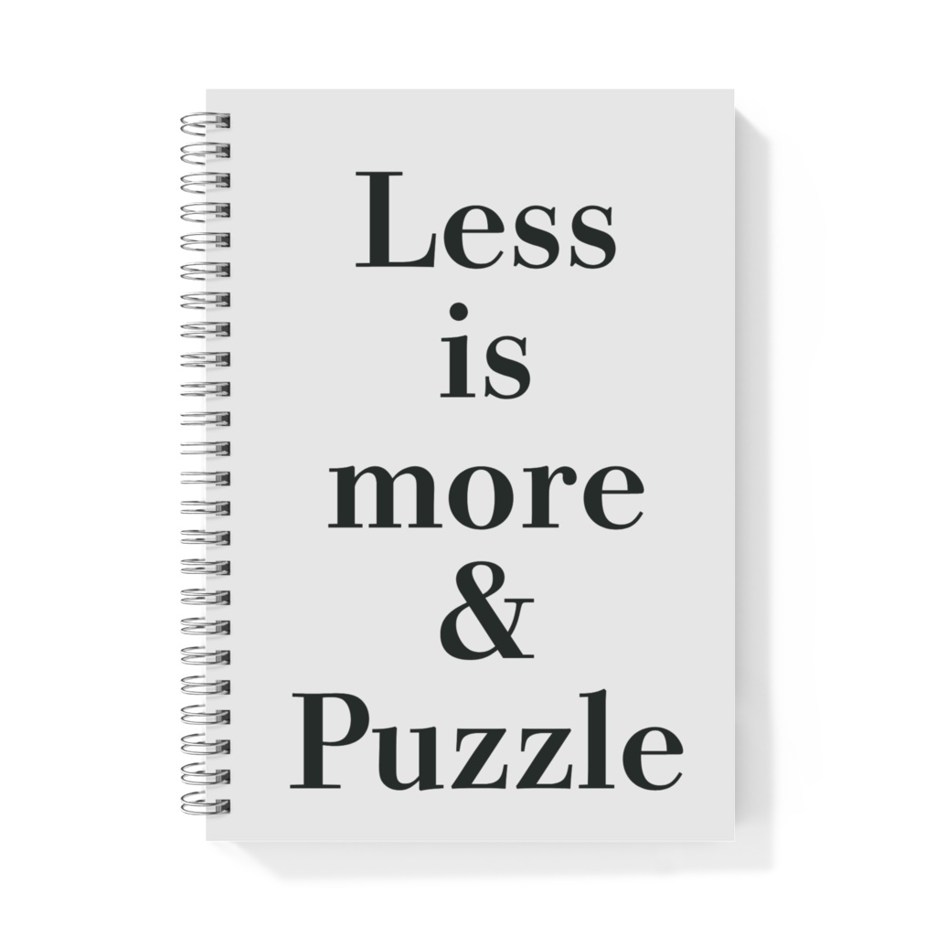 Less is more & Puzzle リングノート
