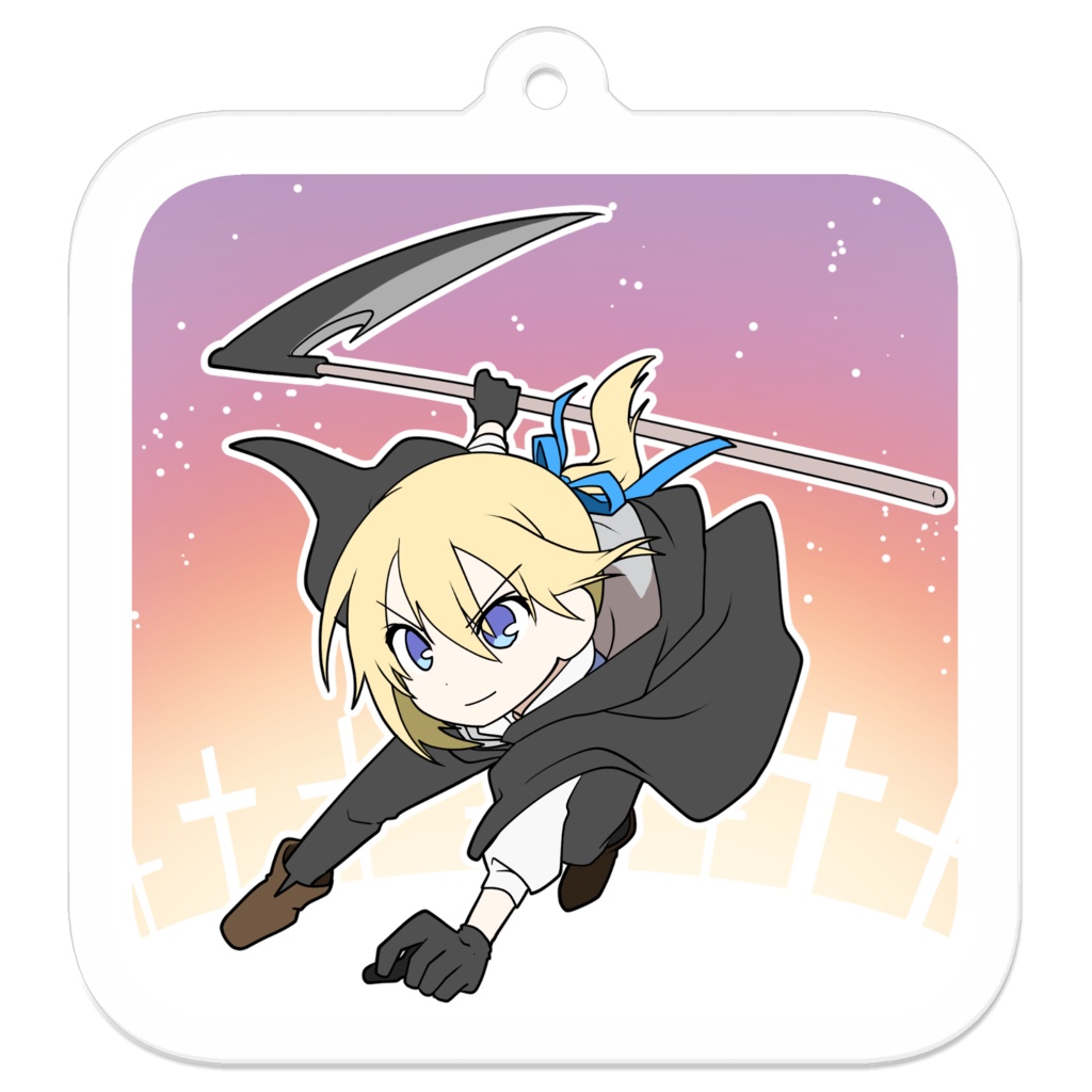 【オニキス】アクリルキーホルダー【背景付き】