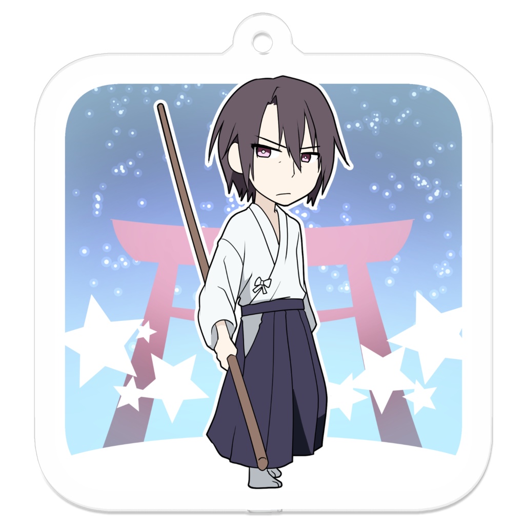 【惺】アクリルキーホルダー【背景付き】