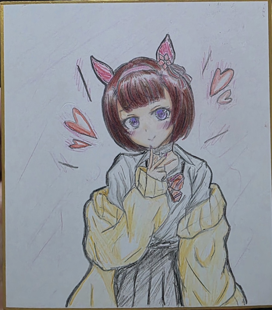 ウマ娘　ニシノフラワー　色紙
