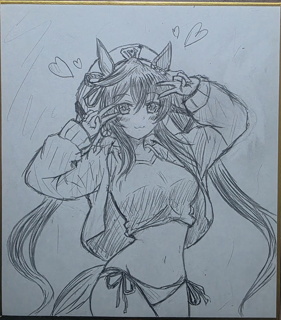 ウマ娘　ヴィブロス　色紙