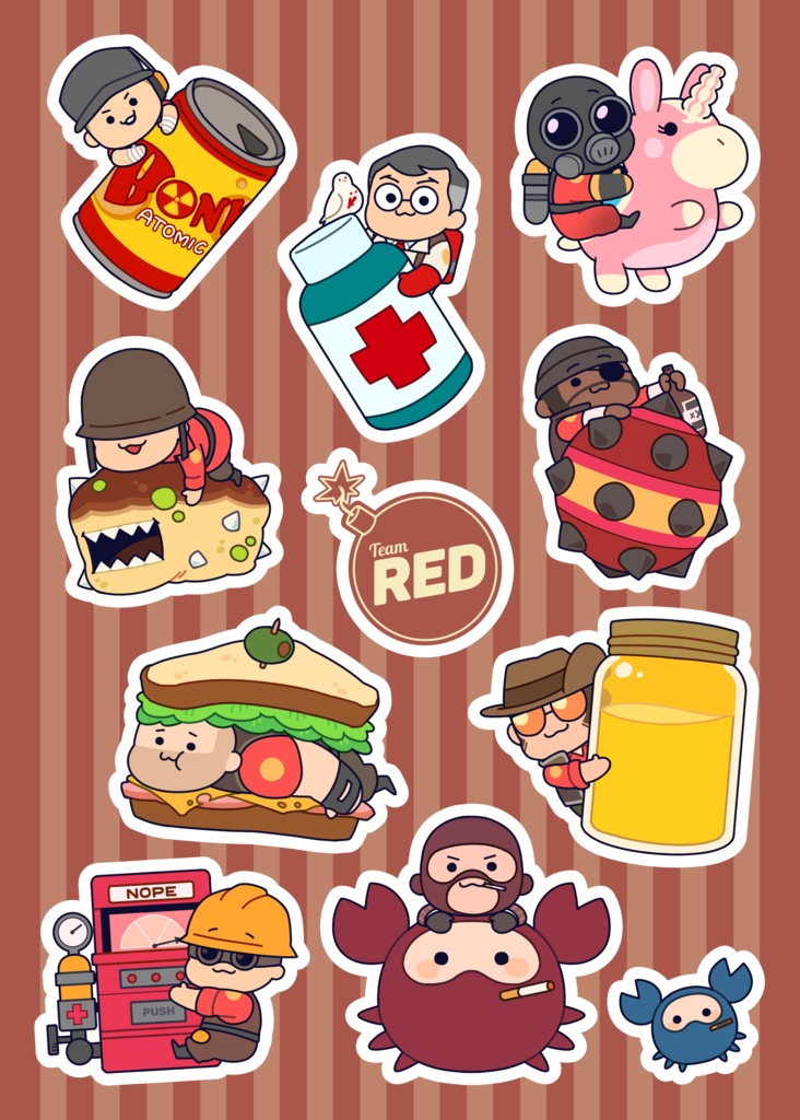 TF2　型抜きシール第二弾