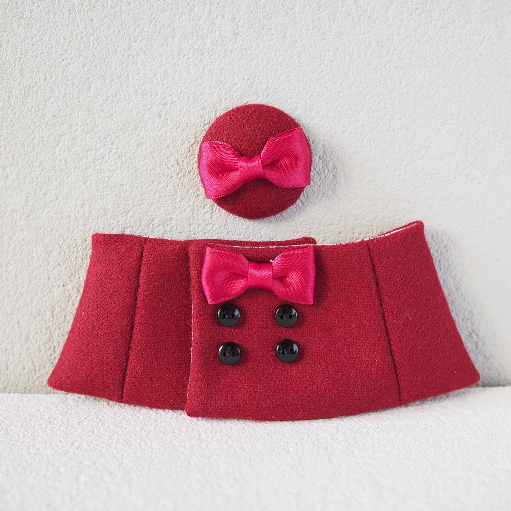 Aラインコート ツィード生地、ウール生地(おもちさんサイズ)