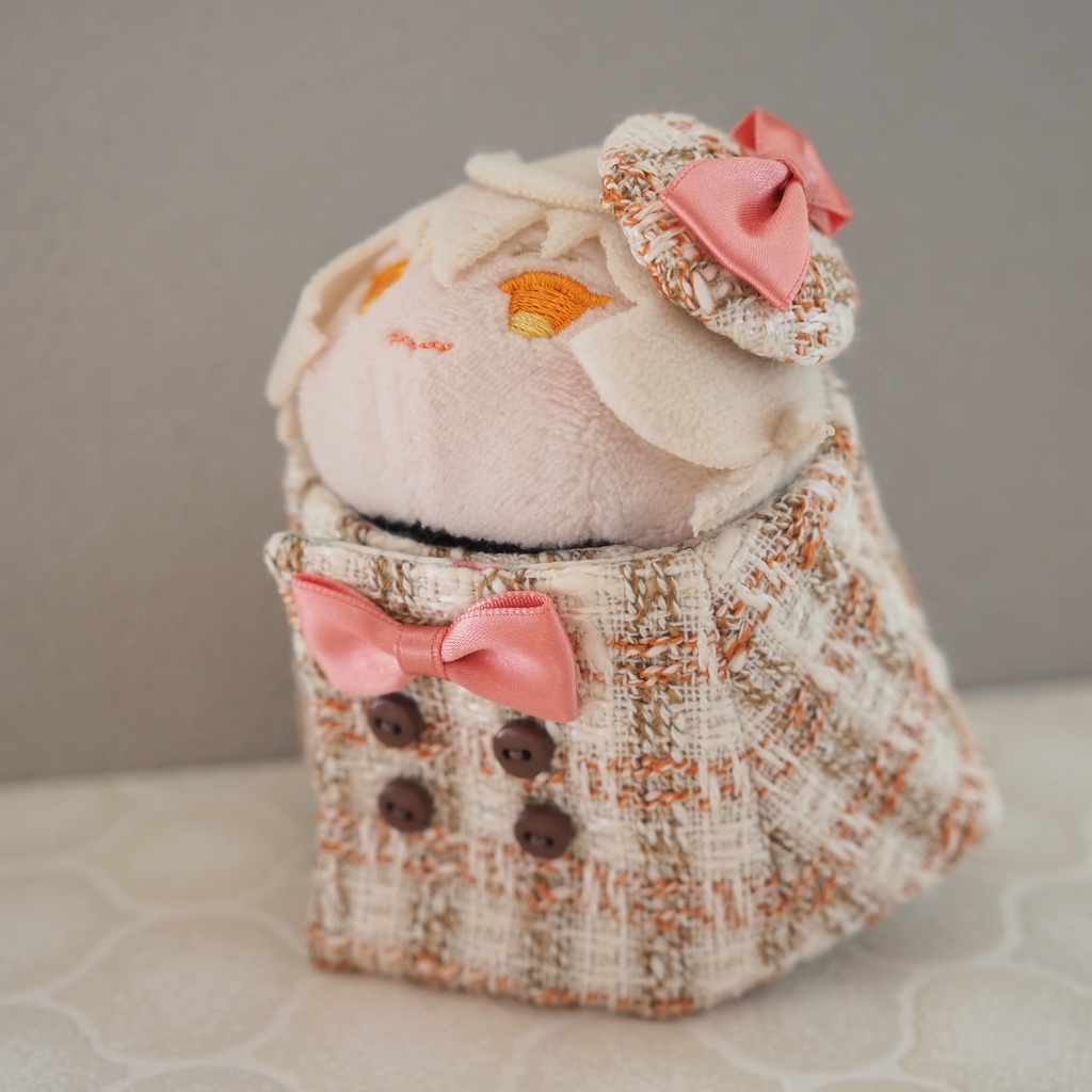 Aラインコート ツィード生地、ウール生地(おもちさんサイズ)