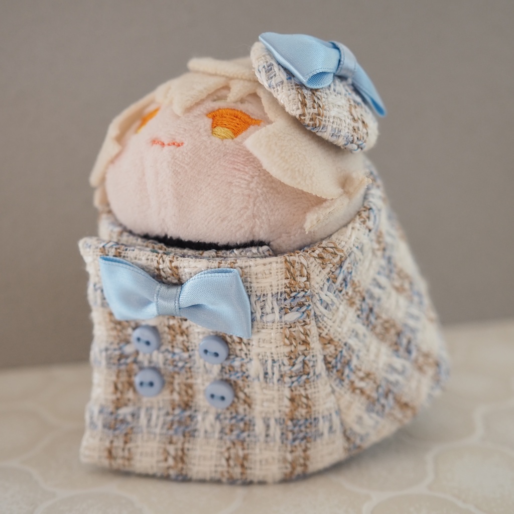 Aラインコート ツィード生地、ウール生地(おもちさんサイズ)