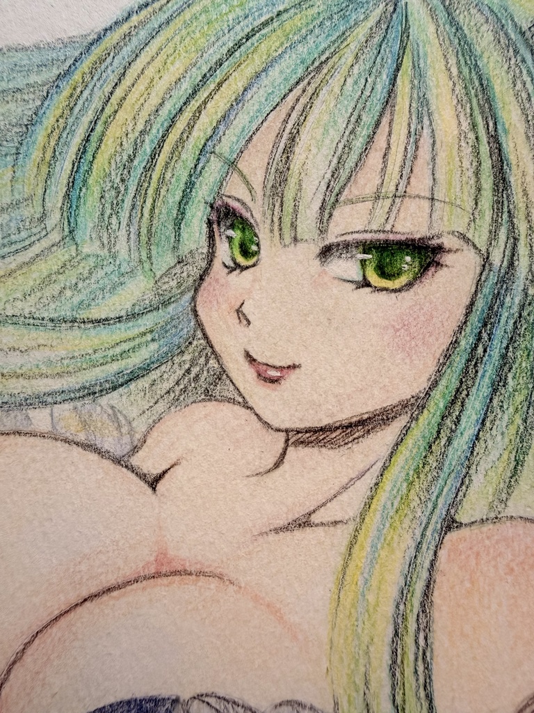 手描きイラスト ファンアート ヴァンパイア モリガン イラストボード B5サイズ