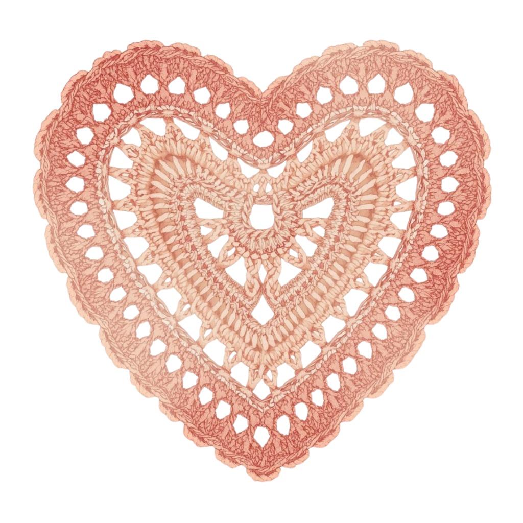 かぎ針編みシリーズ アンティーク水彩クリップアート(PNG透過・全12点)