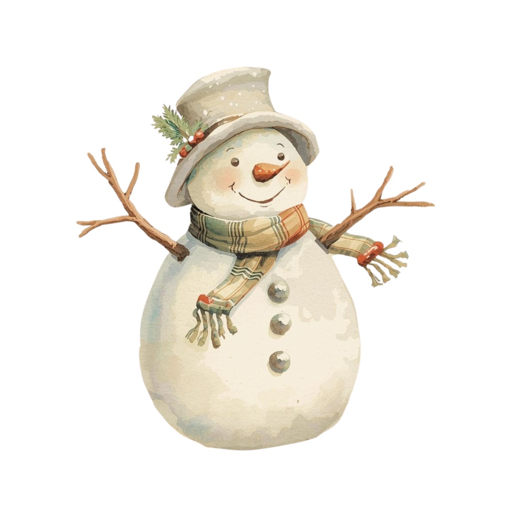 パステルアンティーク・クリスマス 水彩クリップアート20点セット(PNG)