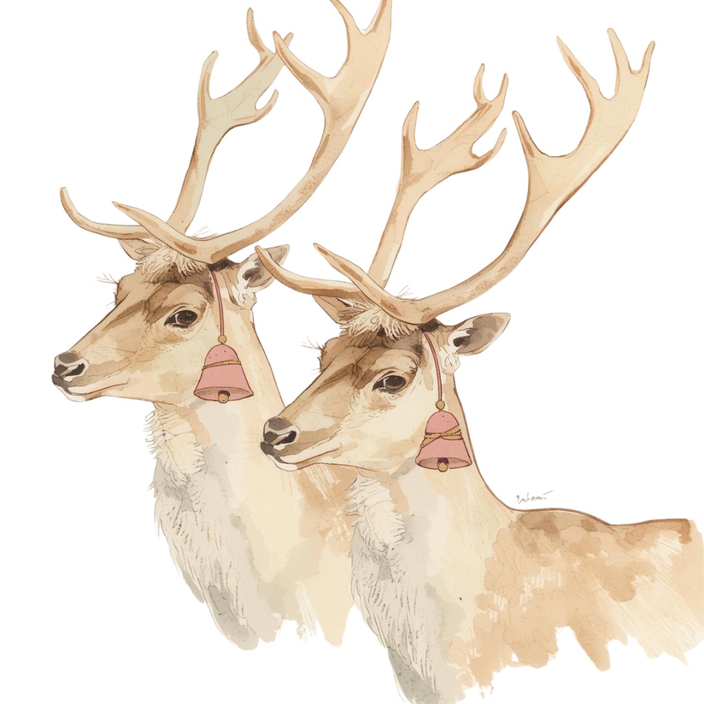 パステルアンティーク・クリスマス 水彩クリップアート20点セット(PNG)