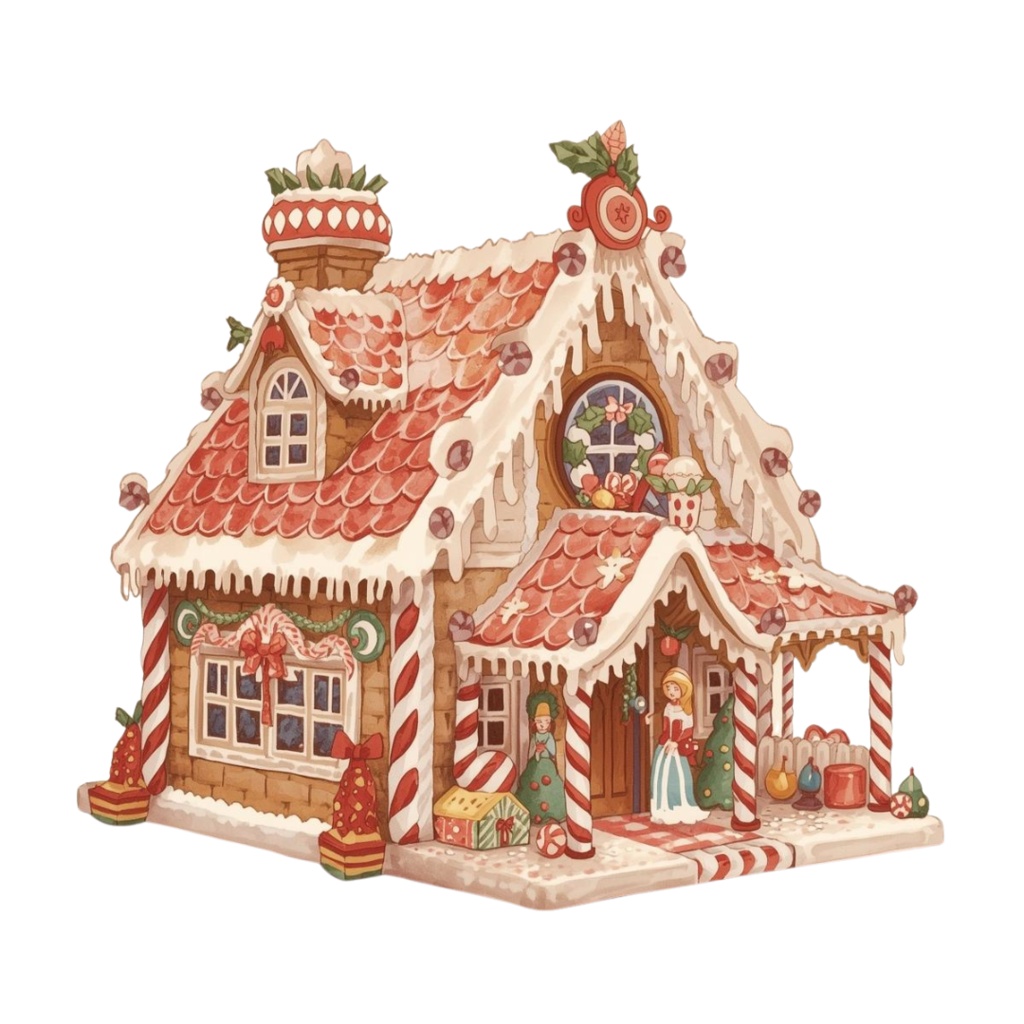 パステルアンティーク・クリスマス 水彩クリップアート20点セット(PNG)