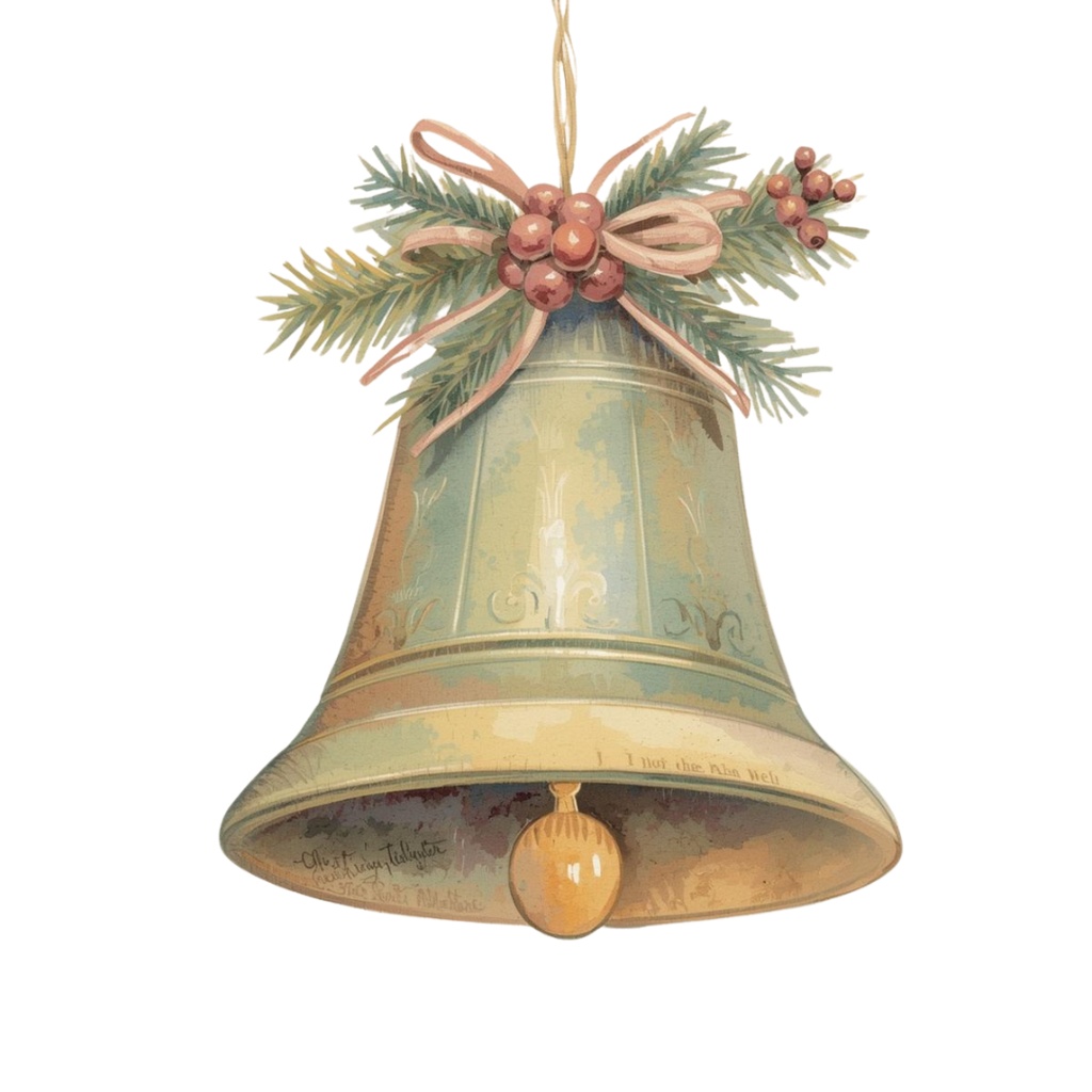 パステルアンティーク・クリスマス 水彩クリップアート20点セット(PNG)