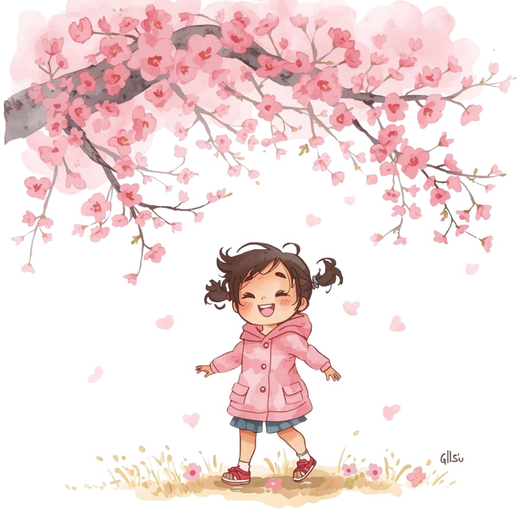 かわいい水彩イラスト 保育素材クリップアートセット(spring)PNG形式