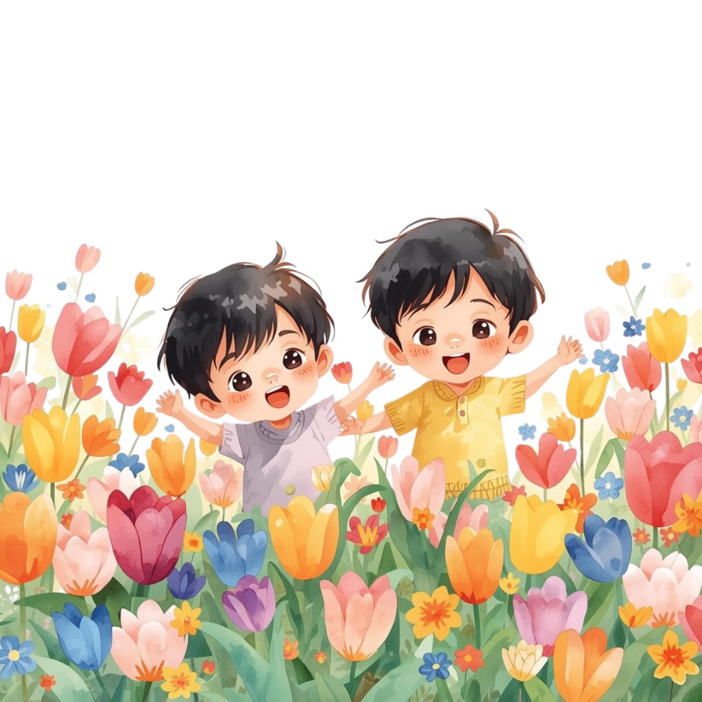 かわいい水彩イラスト 保育素材クリップアートセット(spring)PNG形式