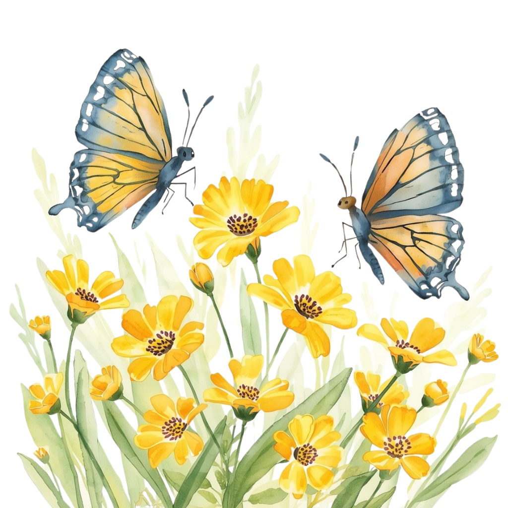 かわいい水彩イラスト 保育素材クリップアートセット(spring)PNG形式