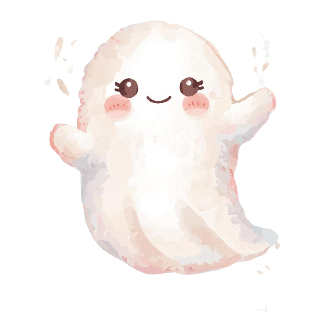 パステル水彩のかわいいハロウィーン クリップアートセット