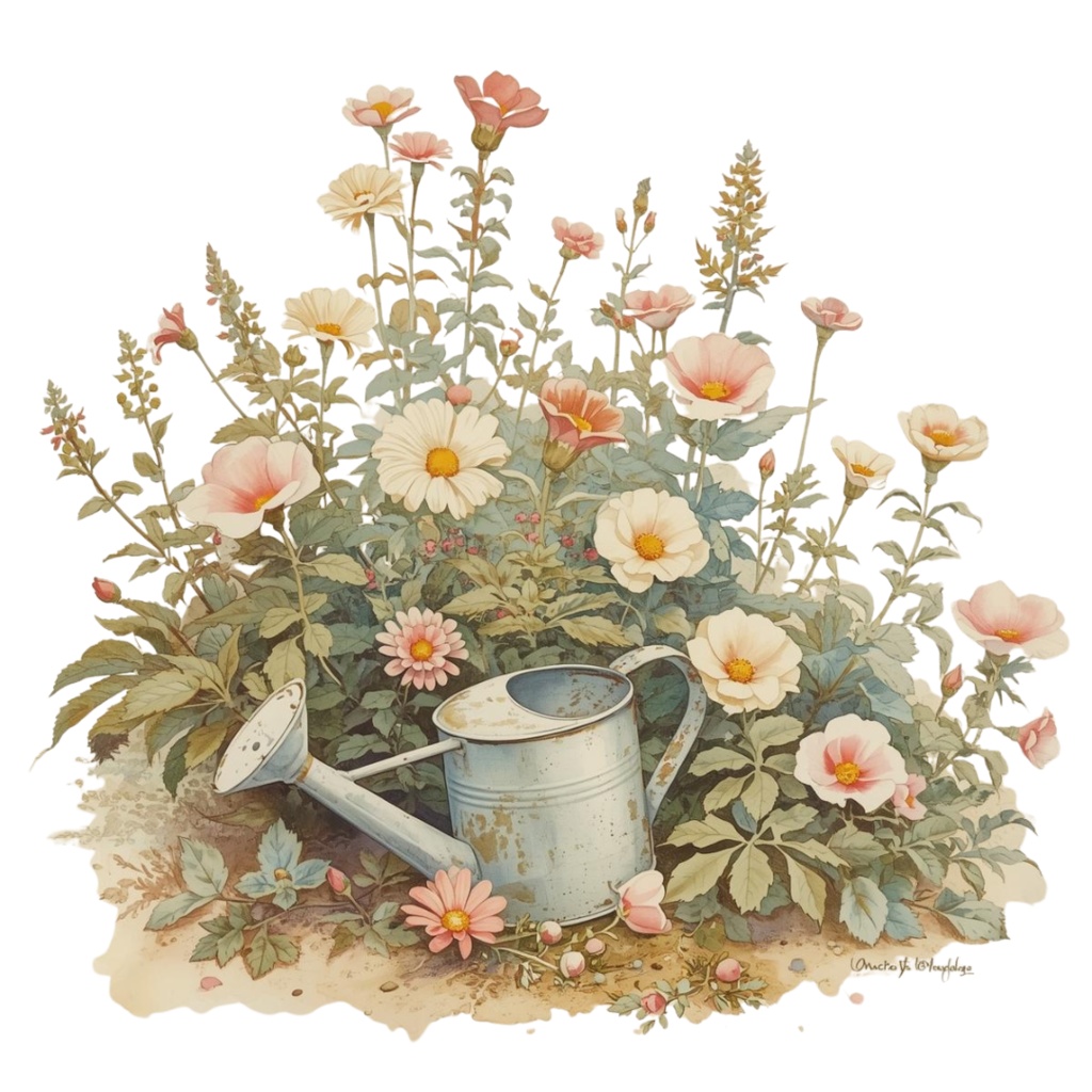 水彩 × パステル × ヴィンテージアメリカン 保育園クリップアート 25点セット(PNG)