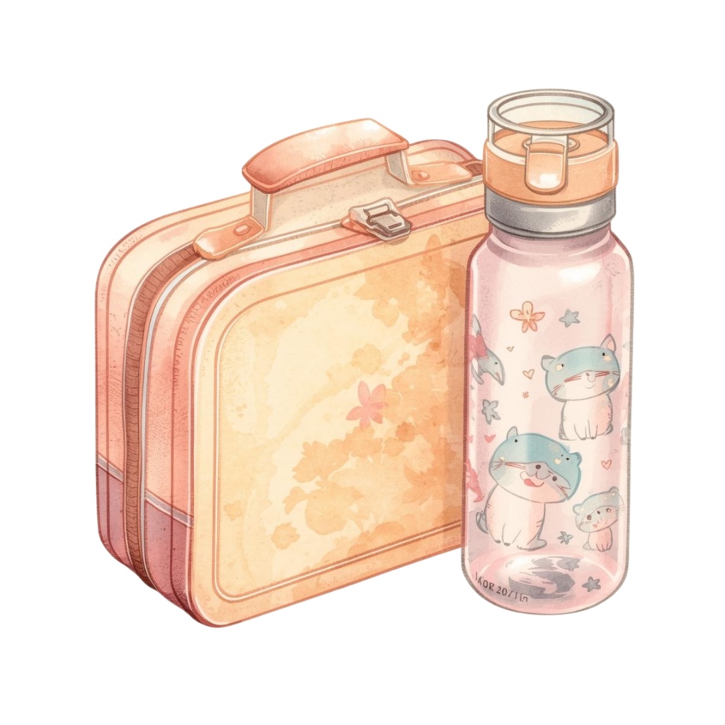 水彩 × パステル × ヴィンテージアメリカン 保育園クリップアート 25点セット(PNG)