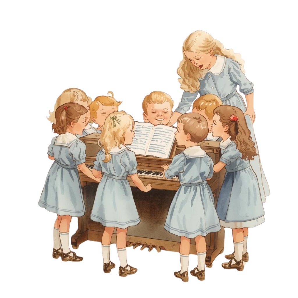 水彩 × パステル × ヴィンテージアメリカン 保育園クリップアート 25点セット(PNG)