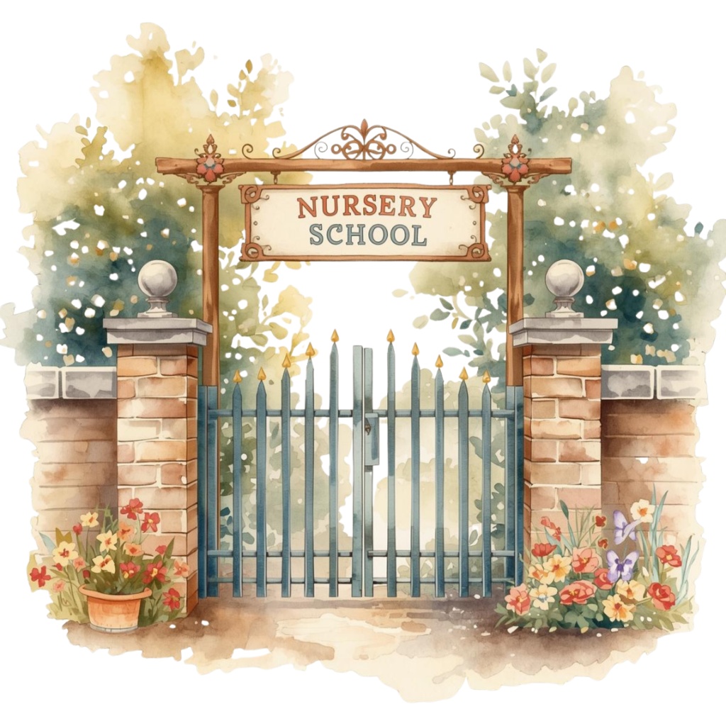 水彩 × パステル × ヴィンテージアメリカン 保育園クリップアート 25点セット(PNG)