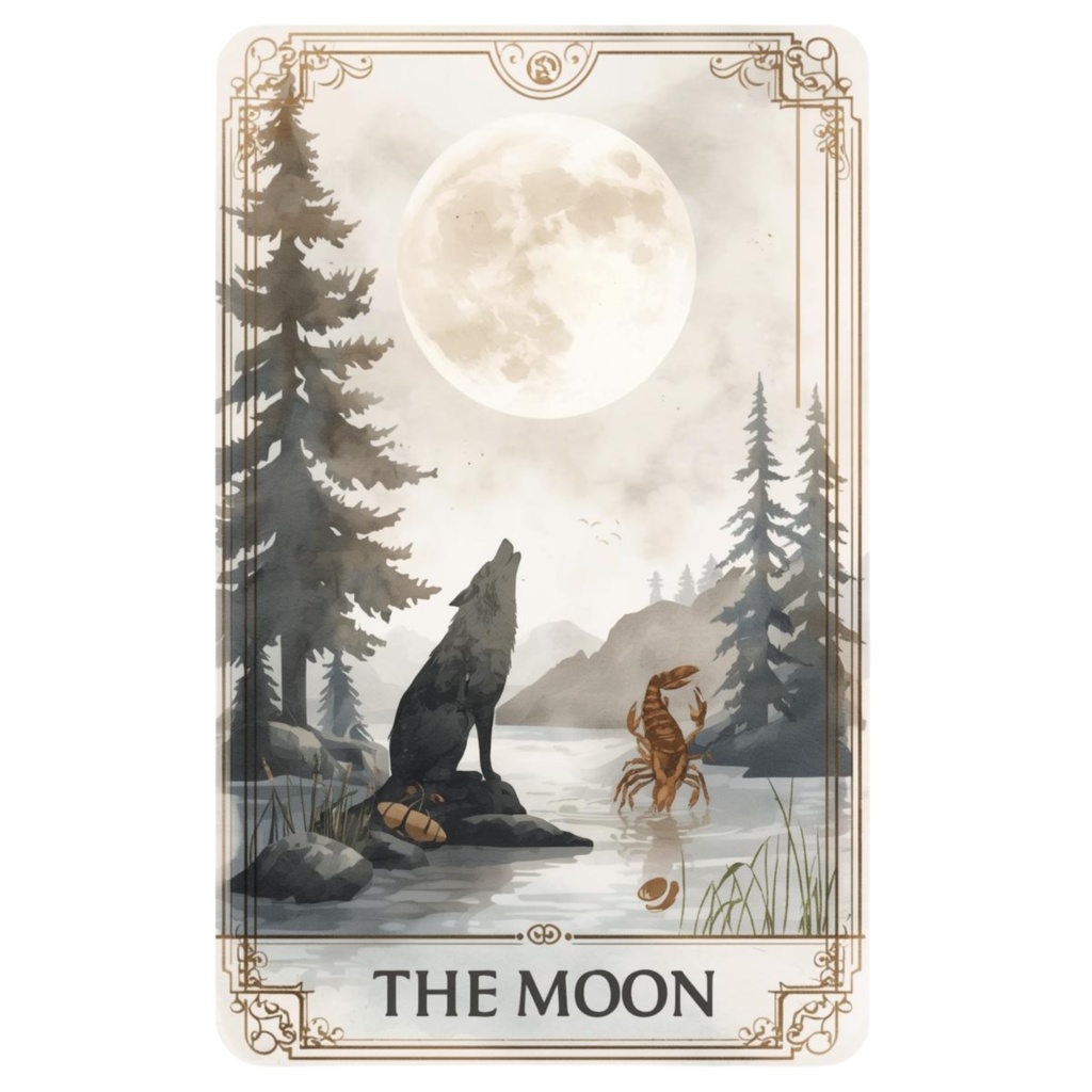 占いアイテム 30点セット|水彩・くすみカラー|タロット・月・星・魔法