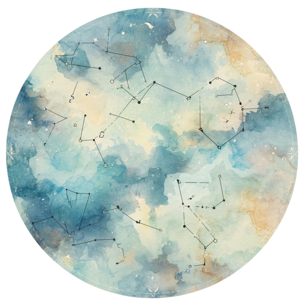 占い師のための鑑定書用クリップアート30点セット|水彩パステル・背景&フレーム入り