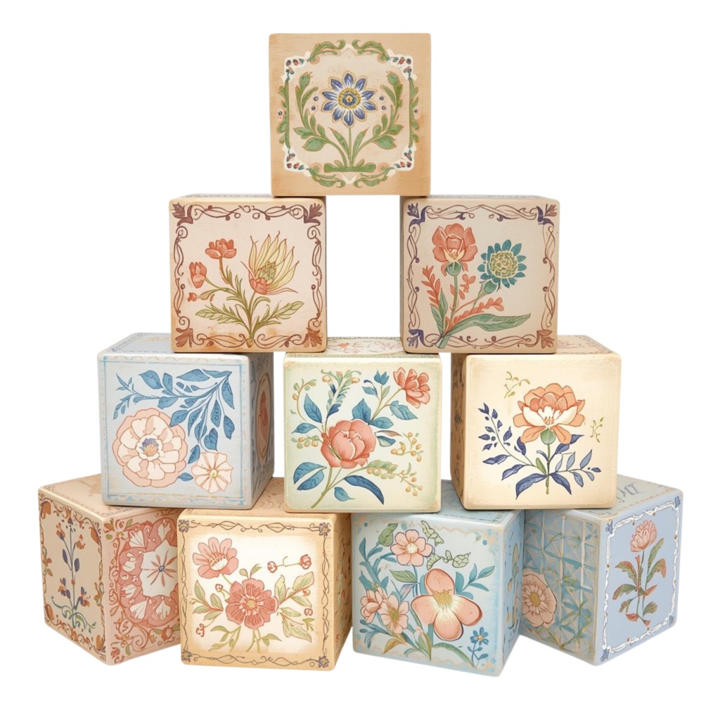 Pastel Ceramic Pattern Interior Clipart Bundle-パステル陶器柄インテリア クリップアート40点セット-